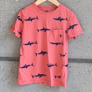 H&M Organic Soft Cotton Pink Shark Shirt S